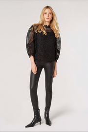 Mixed -Lace Top in Black