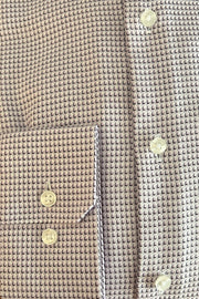 Long-Sleeved Modern Fit Shirt in Lilac Geometric Print