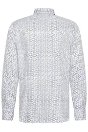 Long-Sleeved Shirt in Brushstroke Pattern