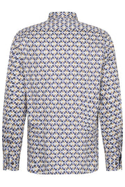 Long Sleeve Shirt in Geometric Cube Pattern