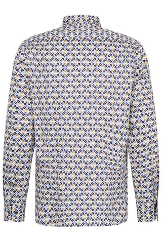 Long Sleeve Shirt in Geometric Cube Pattern