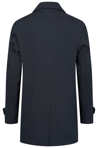 Water-resistant Cotton-mix Coat in Navy