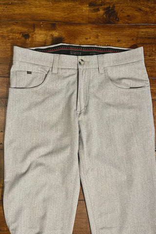 Jean-Cut Casual Pants in 4 Linen-Look Colours