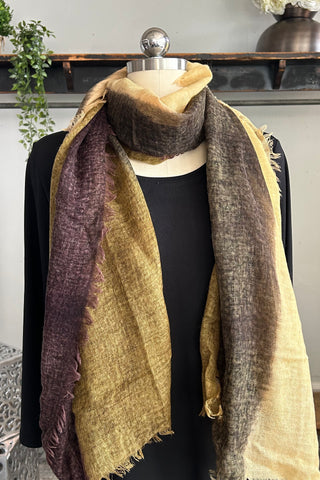 Ombre Scarf in Ombre Olive 3 Layers