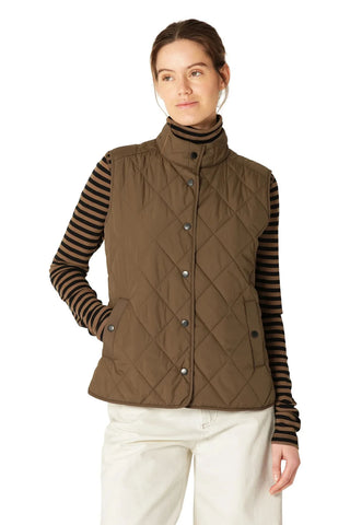 Quilted Short Vest in 2 Colors