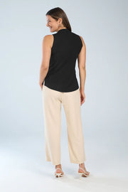 Sleeveless Slim V-Neck Top in 2 Colours