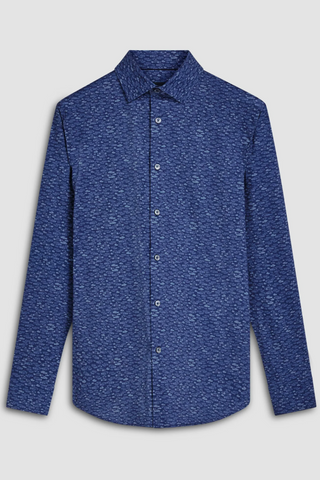 James Long-Sleeved Oooh Cotton Blue Shirt With Vintage Cars Print