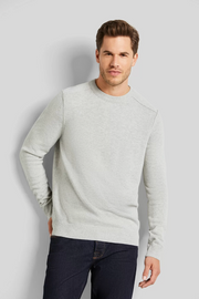 Crew-Neck Sweater in Heathered Light Grey