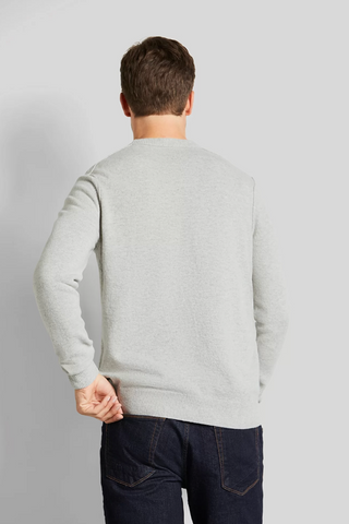 Crew-Neck Sweater in Heathered Light Grey