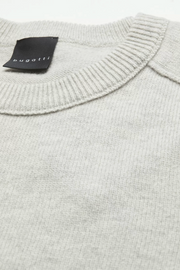 Crew-Neck Sweater in Heathered Light Grey