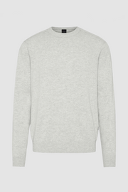 Crew-Neck Sweater in Heathered Light Grey