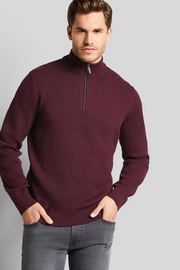 Cotton-Blend Quarter-Zip Sweater in 2 Colours