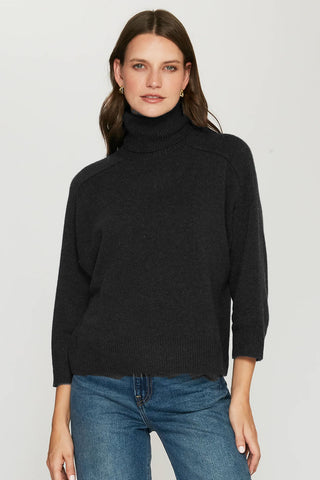 3/4 Sleeve Turtleneck with Back Yoke in Multiple Colors
