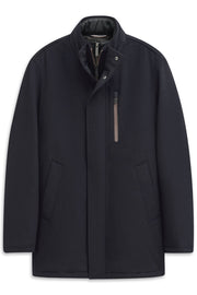 Waterproof Wool Coat in Navy