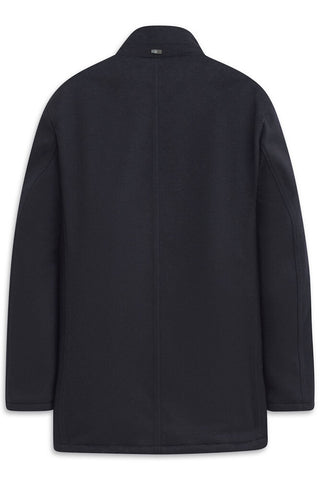 Waterproof Wool Coat in Navy