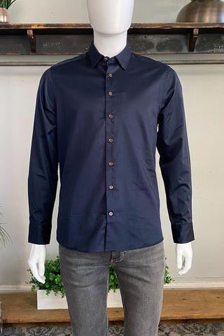 Long Sleeve Casual Shirt in Navy