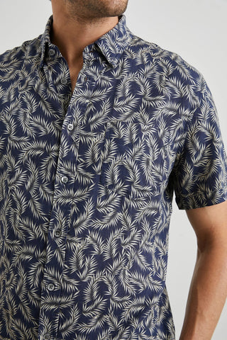 Carson Shirt in Palm Americano Navy