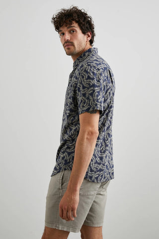 Carson Shirt in Palm Americano Navy