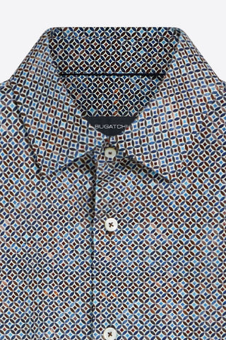 James Long-Sleeved Oooh Cotton Shirt With Geometric Print