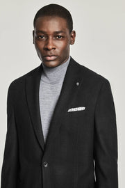Hampton Sport Coat in Grey/Black Herringbone