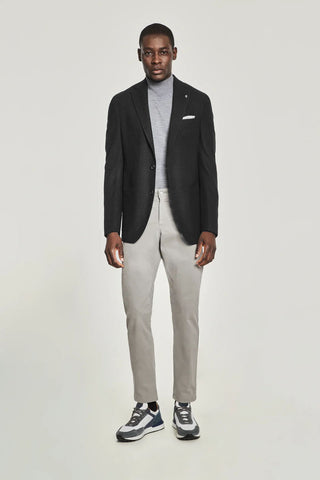 Hampton Sport Coat in Grey/Black Herringbone