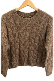 Cable Crew Sweater in 2 Colors