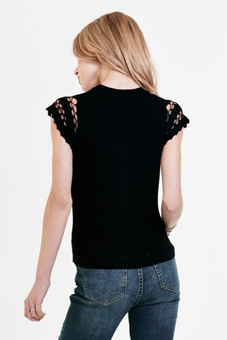 Joie, sleeveless embroidered top