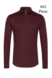 Long-Sleeved Jersey Knit Sport Shirt in 7 Colours