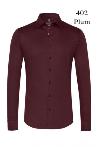 Long-Sleeved Jersey Knit Sport Shirt in 7 Colours