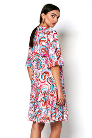 Nada Jersey Dress in Multicoloured Paisley Print