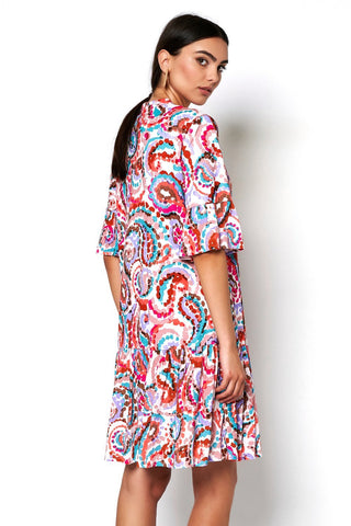 Nada Jersey Dress in Multicoloured Paisley Print