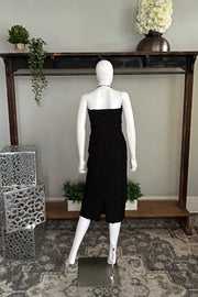 Fancy Fleur Strapless Dress in Black Floral