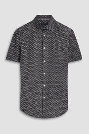 Miles Short-Sleeved OoohCotton Shirt With Black Cocktail Print