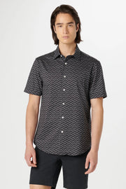 Miles Short-Sleeved OoohCotton Shirt With Black Cocktail Print