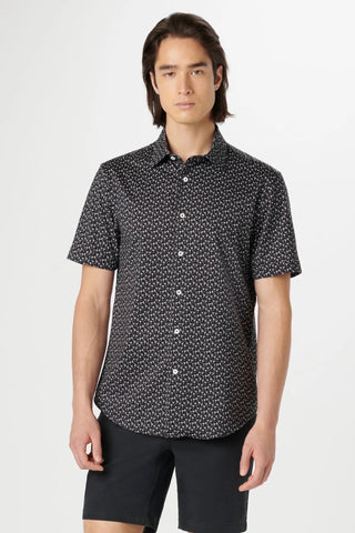 Miles Short-Sleeved OoohCotton Shirt With Black Cocktail Print