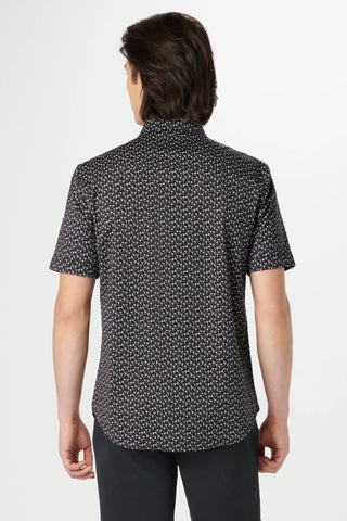 Miles Short-Sleeved OoohCotton Shirt With Black Cocktail Print