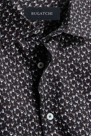 Miles Short-Sleeved OoohCotton Shirt With Black Cocktail Print