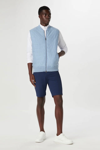 Full-Zip Quilted Knit Vest in 2 Colours