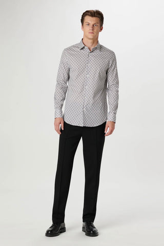 Julian Long-Sleeved Shirt in Zinc Mandala Print