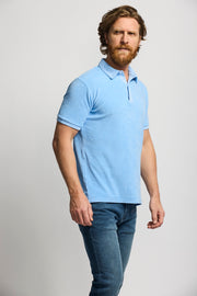 Short-Sleeved Terry-Towel Polo Shirt in 3 Colours