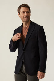 Matteo Smart Knit Blazer in Navy