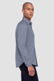 Jimmy Long-Sleeved, Double-Sided  OoohCotton in Sage Mosaic Shirt