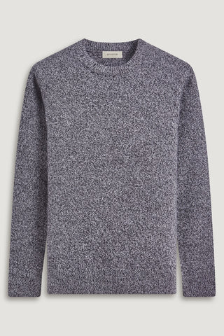 Heathered Crew-Neck Sweater in Chalk