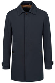 Water-resistant Cotton-mix Coat in Navy