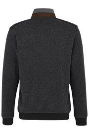 Troyer Quarter-Zip Cotton Sweater in 2 Tweedy Colours