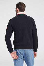 Classic Windproof Quarter-Zip Knitted Cotton Sweater in 4 Colours