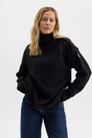 Paulina Windproof Sweater in Black