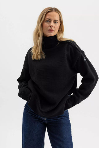 Paulina Windproof Sweater in Black