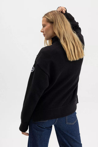 Paulina Windproof Sweater in Black