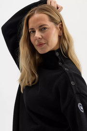 Paulina Windproof Sweater in Black